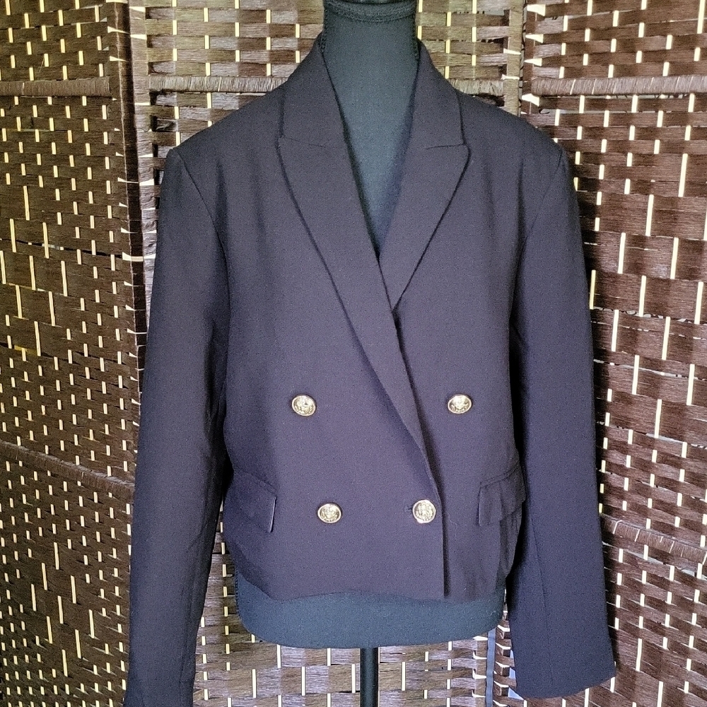 Dynamite Black Jacket with Gold Details